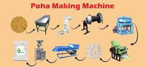 POHA , CHIWDA, CHURA, RICE FLAKES MAKING MACHINE 